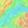 Lake Geneva topographic map, elevation, terrain
