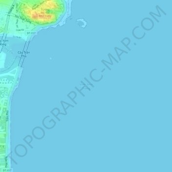 Vịnh Nha Trang topographic map, elevation, terrain
