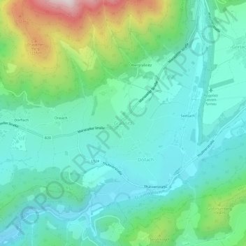 Graßnitz topographic map, elevation, terrain
