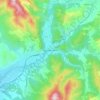 Digne-les-Bains topographic map, elevation, terrain