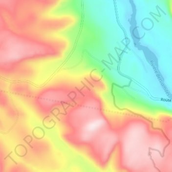 Labrieville topographic map, elevation, terrain