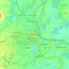 Phnom Penh topographic map, elevation, terrain