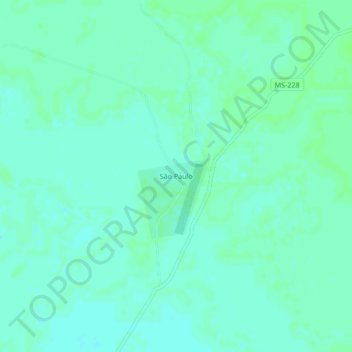 São Paulo topographic map, elevation, terrain