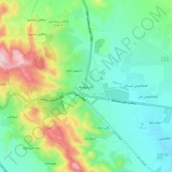 Tasluja topographic map, elevation, terrain