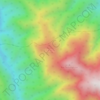 Bacang topographic map, elevation, terrain