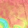 Nandy topographic map, elevation, terrain
