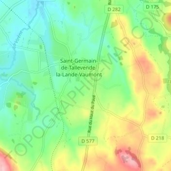 La Tessonnière topographic map, elevation, terrain