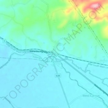Matacon topographic map, elevation, terrain