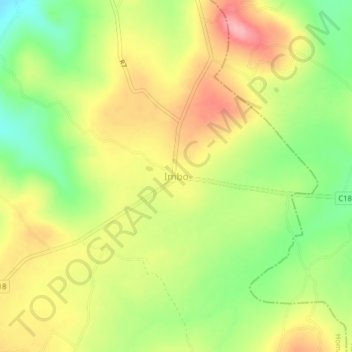 Imbo topographic map, elevation, terrain
