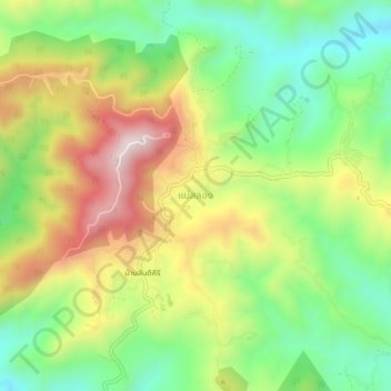 Mae Salong topographic map, elevation, terrain