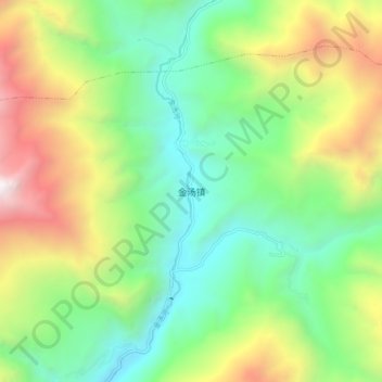 金汤镇 topographic map, elevation, terrain
