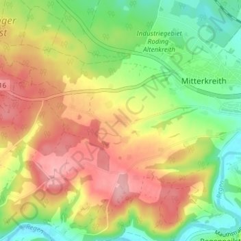 Nassen topographic map, elevation, terrain
