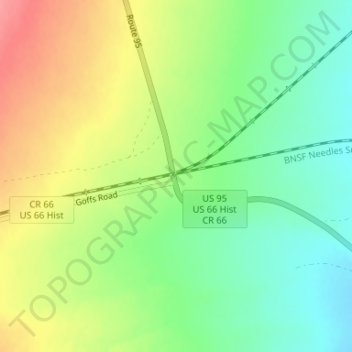 Arrowhead Junction topographic map, elevation, terrain