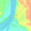 Calama topographic map, elevation, terrain