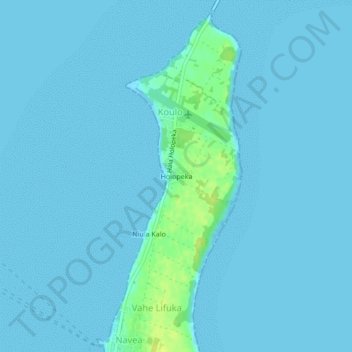 Holopeka topographic map, elevation, terrain