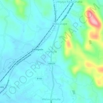 Hirieala topographic map, elevation, terrain