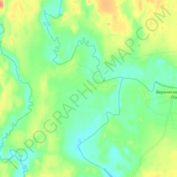Коврижинская topographic map, elevation, terrain