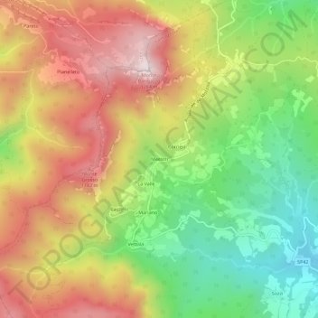 Maestri topographic map, elevation, terrain