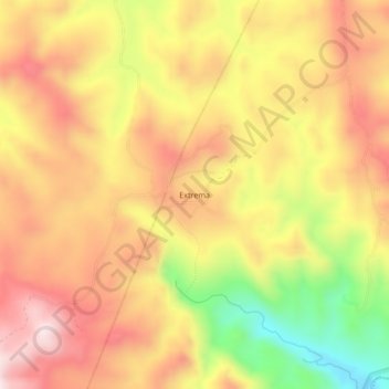 Extrema topographic map, elevation, terrain