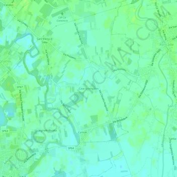 Case Scomparin topographic map, elevation, terrain