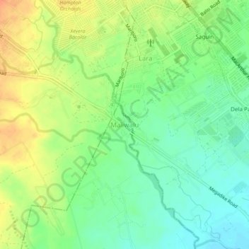 Maliwalu topographic map, elevation, terrain