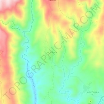 Agrobom topographic map, elevation, terrain