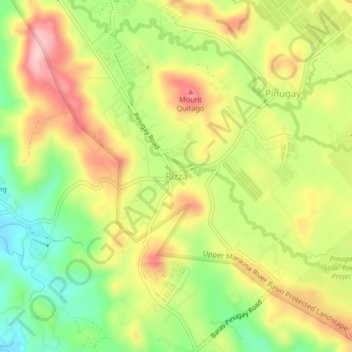 Rizza topographic map, elevation, terrain