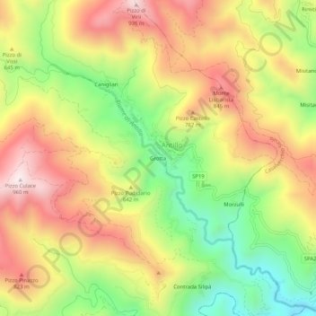 Grotta topographic map, elevation, terrain