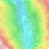 Zinal topographic map, elevation, terrain