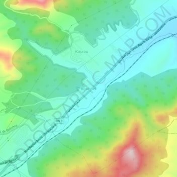 Bouhilef topographic map, elevation, terrain