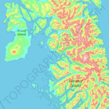 The Twins topographic map, elevation, terrain