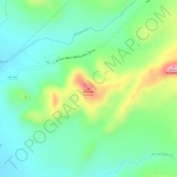Serrote Tucuns topographic map, elevation, terrain