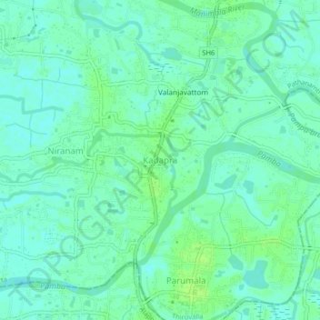 Kadapra topographic map, elevation, terrain