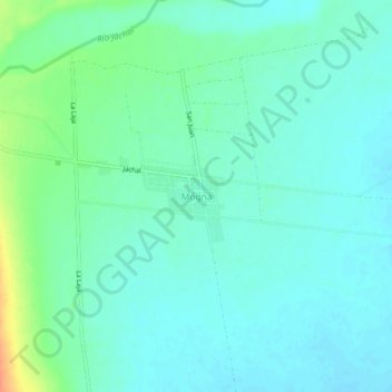 Mogna topographic map, elevation, terrain