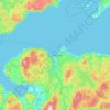 Trondheim topographic map, elevation, terrain