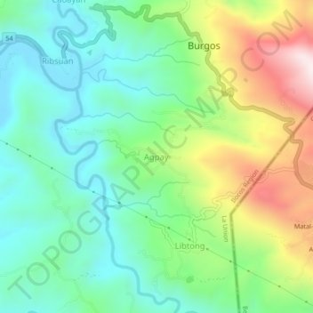 Agpay topographic map, elevation, terrain