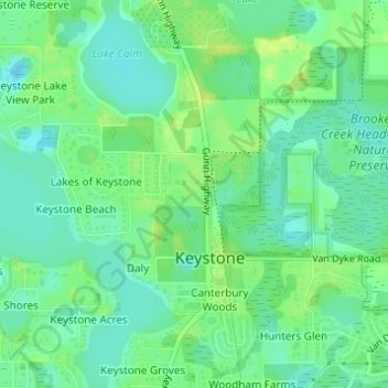 Keystone Park topographic map, elevation, terrain