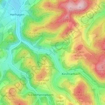 Sögtrop topographic map, elevation, terrain