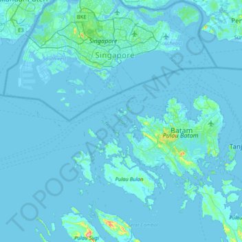 PULAU MANIS topographic map, elevation, terrain