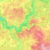 Vilnius topographic map, elevation, terrain
