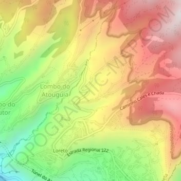 Florenças topographic map, elevation, terrain