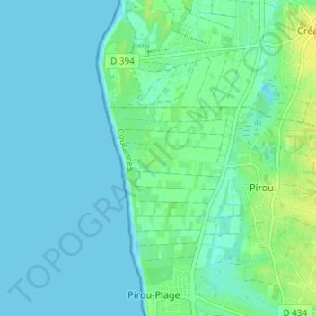 Armanville topographic map, elevation, terrain