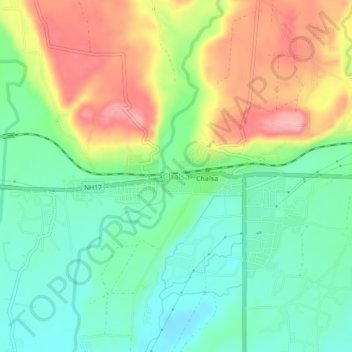 Chalsa topographic map, elevation, terrain