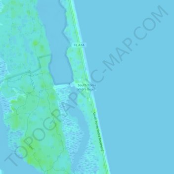 South Ponte Vedra Beach topographic map, elevation, terrain