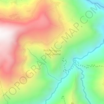 Ndolunggun - Linggirame topographic map, elevation, terrain