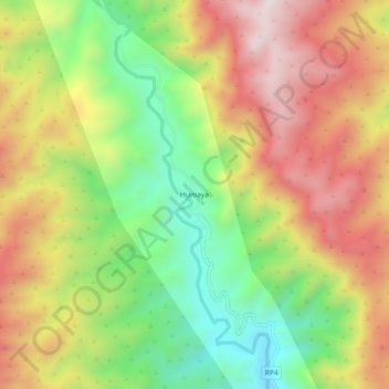 Humaya topographic map, elevation, terrain