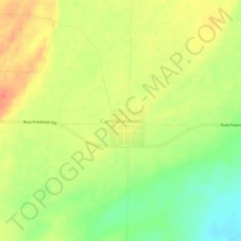 Carro Quemado topographic map, elevation, terrain