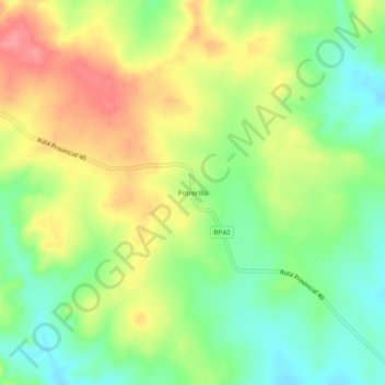 Potrerillo topographic map, elevation, terrain
