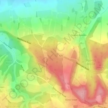 Seal Chart topographic map, elevation, terrain