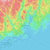 Kristiansand topographic map, elevation, terrain